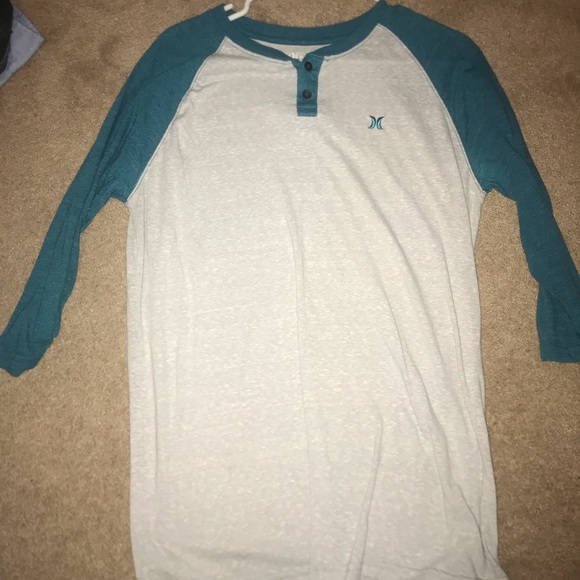 Men’s Hurley 3/4 sleeve shirt - Picture 1 of 1